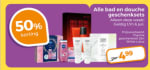 Alle bad & douche geschenksets 50% korting bij Trekpleister