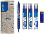Pilot FriXion Clicker + 9 recambios- Bolígrafo borrable, color azul