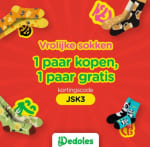 1+1 gratis op sokken bij Dedoles