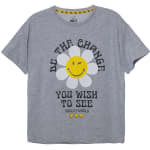 Polera Manga Corta Fashion de Algodón Niña Smiley por $2.650