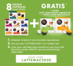 Gratis doos latte macchiato amaretto en doos latte macchiato bij aankoop van 8 dozen capsules naar keuze