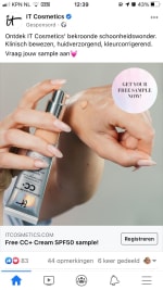 Gratis sample IT cream