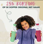 25% korting op de Dopper Original waterfles bij Bulbby