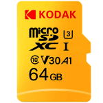 Cartão de memória MicroSD da Kodak V30 de 64GB - R$ 29,93