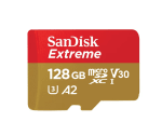 SanDisk 128GB Extreme tarjeta microSDXC + adaptador SD + RescuePro Deluxe hasta 190 MB/s con Clase A2 UHS-I Class 10 U3 V30 por 12,23€