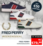 €50 korting op Fred Perry herensneakers