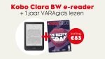 1 jaar VARAgids én de Kobo Clara BW e-reader voor €134,95