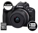 Canon R50 18-45 + SD32G + Online Academy Vlogger+ G Ext por $11,999 en Sanborns