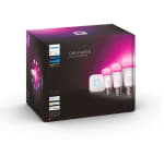 Philips Hue Kit de démarrage Ampoules E27 x3 avec pont de connexion Hue - White & Color Ambiance - 1100 Lumens à 154,99€