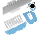 Reposamuñecas para teclado alfombrilla con reposamuñecas y posavasos por 5,99€