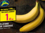 Plátano de Canarias 1,49 €/Kg y acumula 0,50€ en supermercado BM