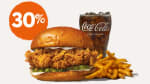 30% descuento The Chicken Sandwich Popeyes