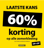 60% final korting op alle zomer kleding
