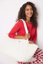 Bolso blanco nylon acolchado por 9,9€