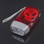 Linterna LED a dinamo recargable con cuerda, sin pilas, ideal para camping, coche, emergencias por 2,99€