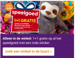 1+1 gratis op speelgoed bij Blokker
