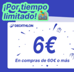 Decathlon cheque de 6€ por solo 1.500 puntos