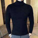 Jersey de cuello alto para hombre, calentita para invierno. por 10,04€