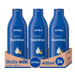 Pack 3 NIVEA Body Milk Loción Corporal Nutritivo 400ml por 11,51€