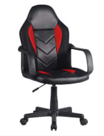 Silla gamer M+Design 5238 PR negro con rojo por $49.990