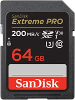 SanDisk Extreme Pro - SDXC - 64GB - 200/90 mb/s - V30 voor €12,98 bij Amazon