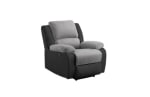 Fauteuil relax électrique tissu pu et microfibre coloris gris/noir HELENA pour 299,50€ chez Auchan