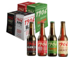 1906 Familia Cervezas Pack Combinado de 24 Botellas x 33 cl, 4 PACKS: Reserva Especial, Galician Irish Red Red Vintage Black Coupage por 20,63€