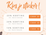 Gebruik de kortingscode en ontvang tot 25% korting op alles