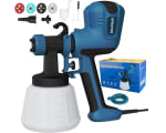 Pistola Pintura Electrica HVLP de 700W con Conexiones para Limpieza y Soplado 4 Boquillas y 3 Patrones por solo 39,99€