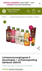 leuke aanbiedingen yves rocher. 5 douchegel kado