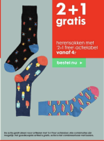Hema Herensokken met actielabel 2+1 gratis