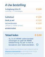 €5 korting op alles zonder minimale bestelwaarde!