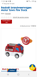 BaobaB brandweerwagen Motor Town Fire Truck