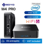 Mini PC N150, 16 Go DDR4, 512 Go PCIe M.2 SSD, WiFi 6 BT à 147,05€