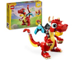LEGO Creator 3 en 1 Dragón Rojo de Juguete Convertible en Figura de Pez o Ave Fénix a solo 7,49€