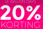 20% korting op alles