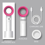 Rechargeable Portable Bladeless Fan Handheld Mini Cooler voor €8,69