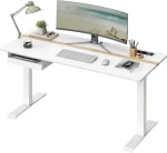 VASAGLE Escritorio Regulable en Altura, Mesa Regulable, Enchufe y Cajón, 60 x 140 cm por 103,99€