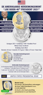 Joe Biden herdenkingsmunt voor €19,95