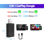 Adaptador de Android Auto o Carplay de cable a inalámbrico por 10,69€