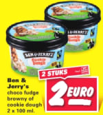 Ben & Jerry's Cookie Dough en Choco Fudge, voor €1/stuk bij Nettorama