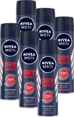 6x Nivea Men Deodorant Spray Dry Impact 150 ml voor €14,82 bij Bol