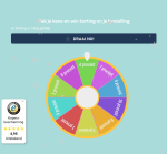 Vijf procent korting op alles, of draai aan het rad voor meer korting