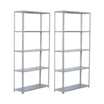 Pack 2 Estanterías Modulares Metálicas SteelSmart con 5 Baldas por 35,95€