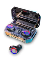 Waterdichte dubbele hoofdtelefoon met Power Bank Chagring-hoesje