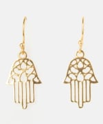 Pendientes Lucky Charms mano de Fátima dorados por 2,95€..