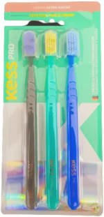 Jogo: KESS Pack com 3 Escovas de Dente - R$ 18,62
