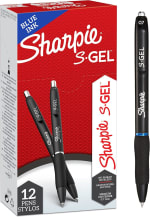 Gelschrijver sharpie s-gel m blauw | 12 stuks voor €6,69 bij Amazon