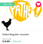 Weekvoucher Pathe voor €8,99 bij Tessa app voor 400 punten