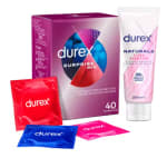 Durex - Surprise Mix 40 Condones Surtidos + Lubricante Naturals por 28,46€